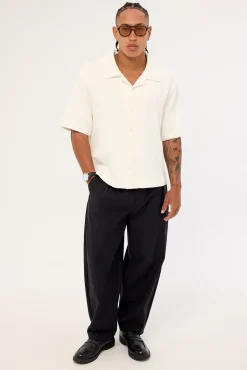 Alaric Boxy Cropped Resort Shirt White