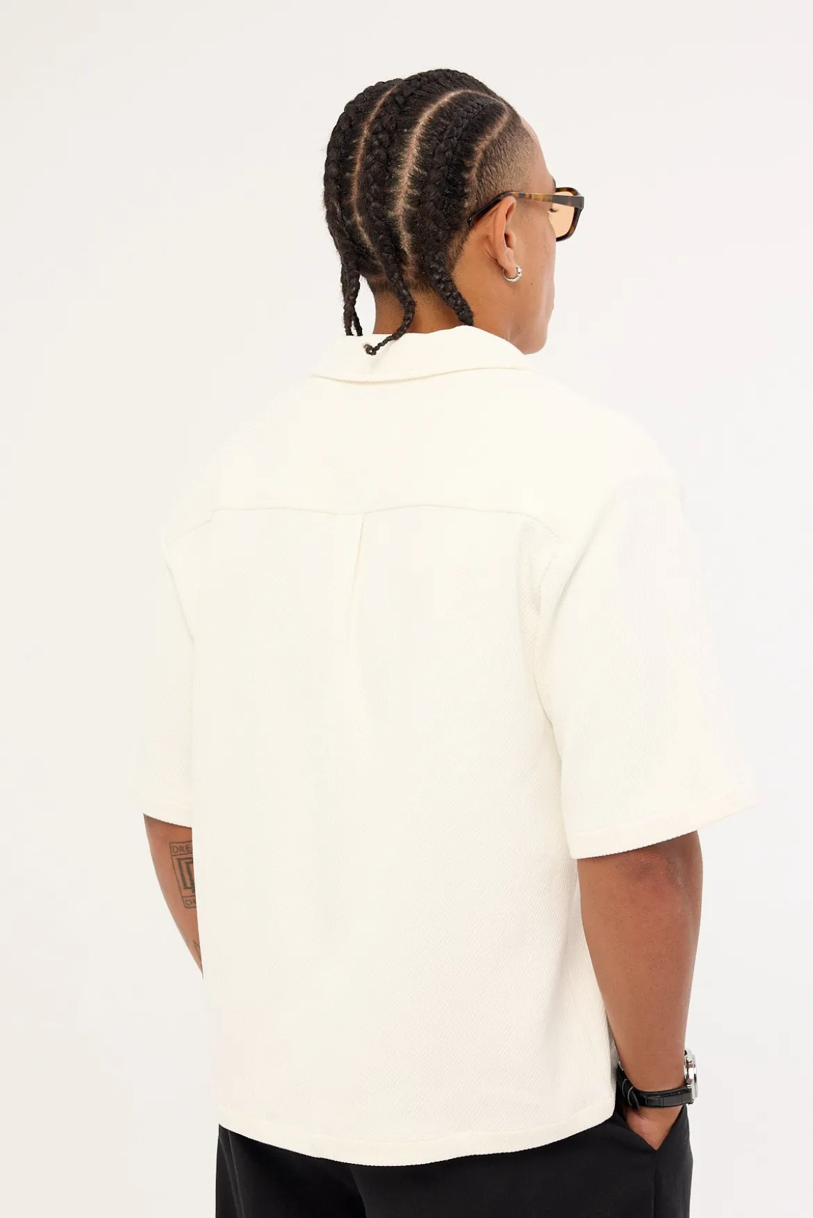 Alaric Boxy Cropped Resort Shirt White