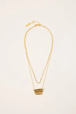 Alba Layered Necklace 2PK 18K Gold Plated
