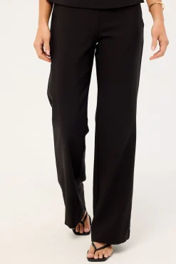 Alba Mid Rise Flare Pant Black