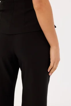 Alba Mid Rise Flare Pant Black