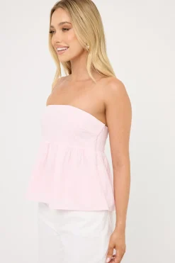 Alessa Strapless Top Light Pink