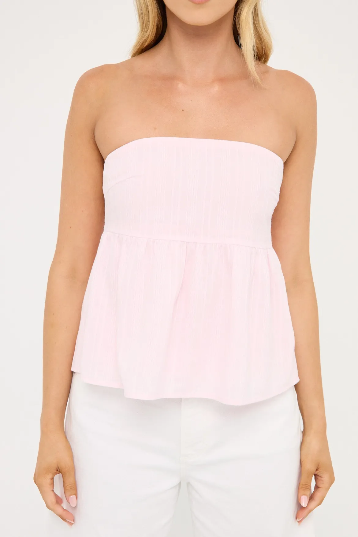 Alessa Strapless Top Light Pink