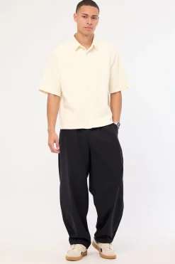 Alfie Boxy Cropped Shirt Off White