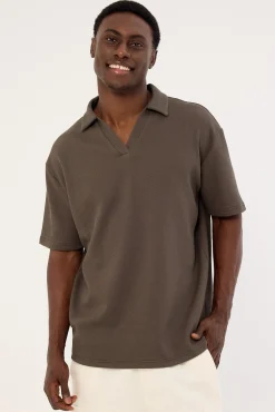 Alfie Boxy Polo Asphalt