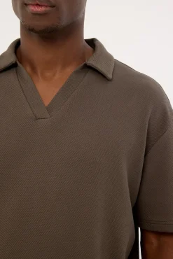 Alfie Boxy Polo Asphalt