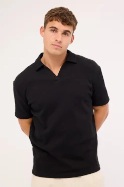 Alfie Boxy Polo Black