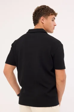Alfie Boxy Polo Black