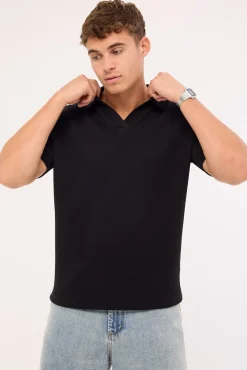 Alfie Boxy Polo Black
