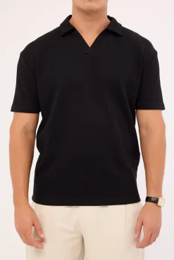 Alfie Boxy Polo Black
