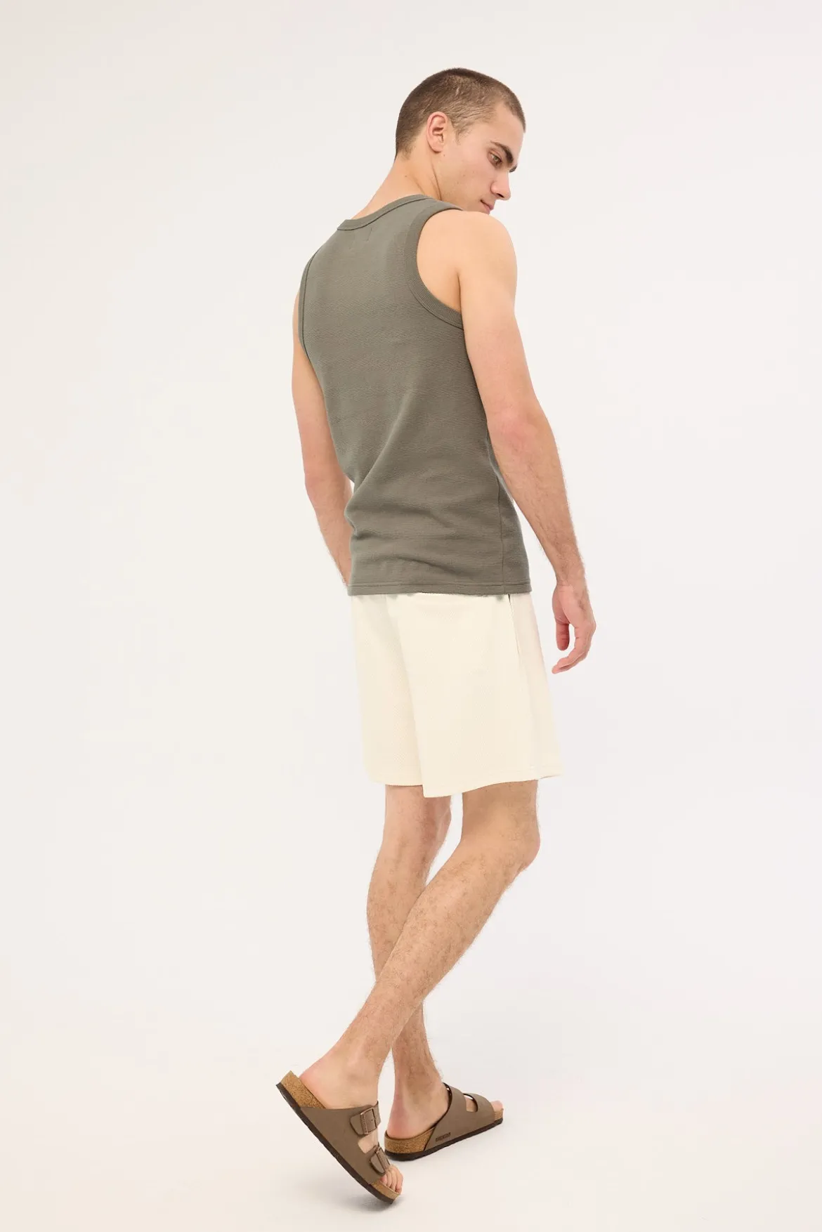 Alfie Elastic Waist Short Off White