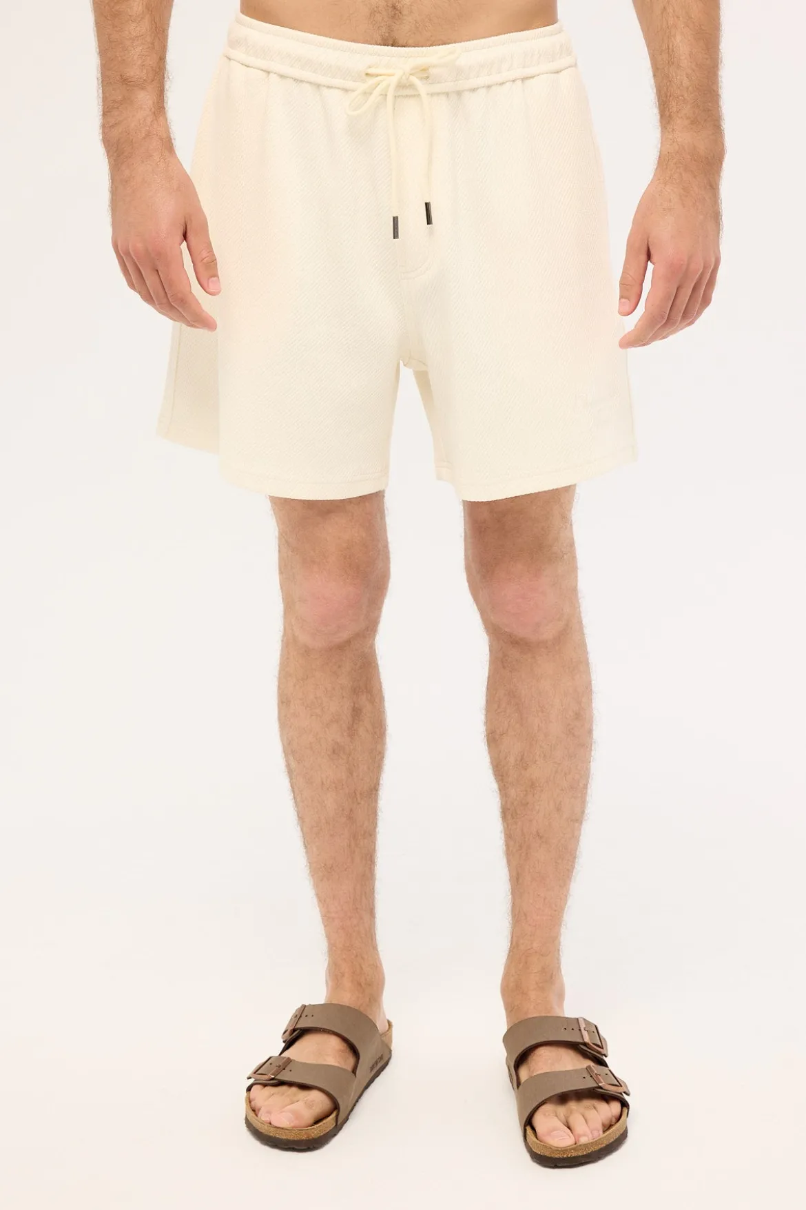 Alfie Elastic Waist Short Off White