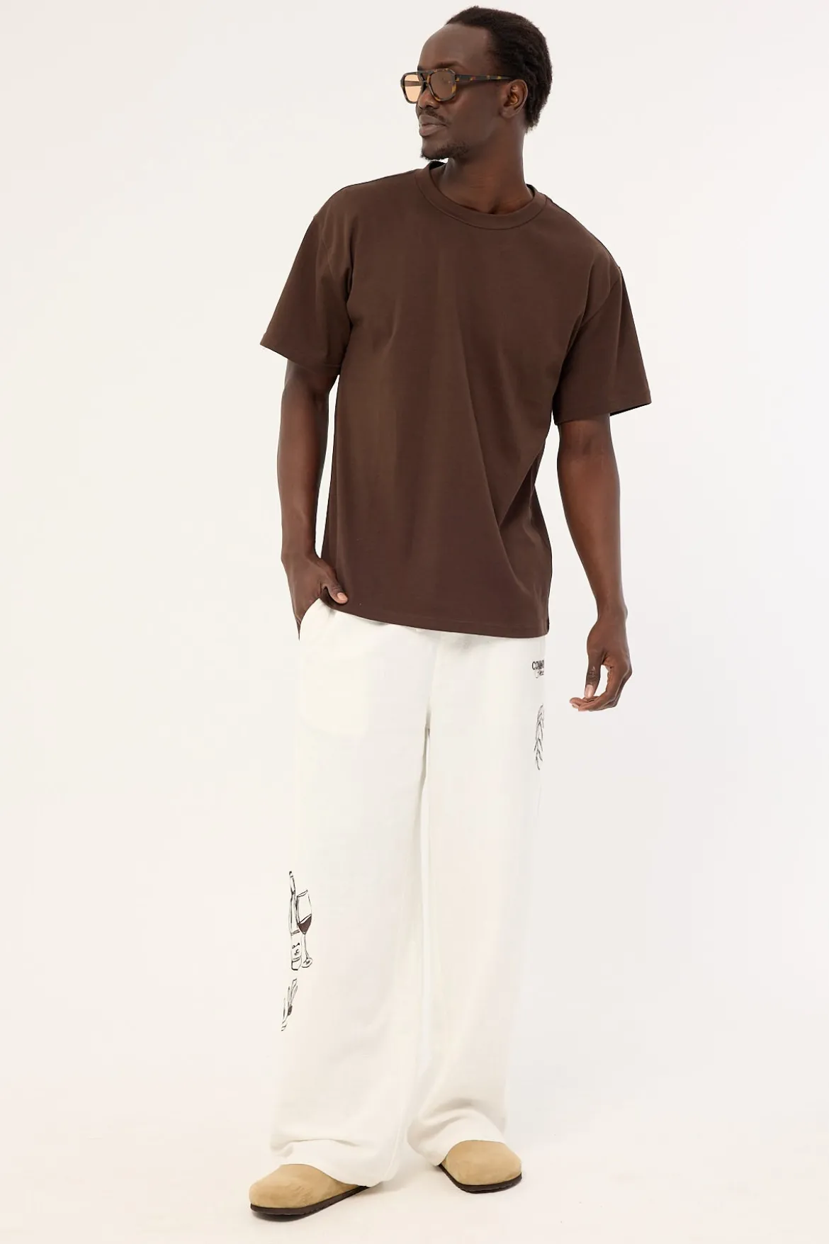 Alfresco Baggy Linen Pant Off White