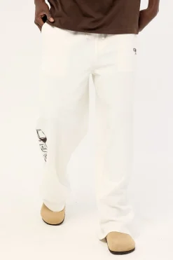Alfresco Baggy Linen Pant Off White