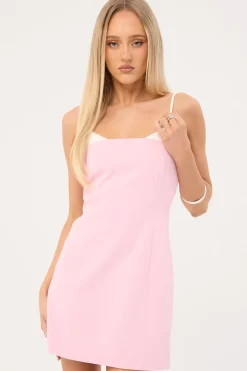 Alisa Contrast Mini Dress Pink