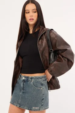 All Stars Denim Mini Skirt Mid Blue Denim