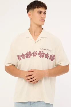 Aloha Linen Resort Shirt Natural