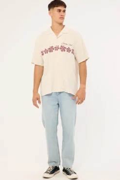 Aloha Linen Resort Shirt Natural