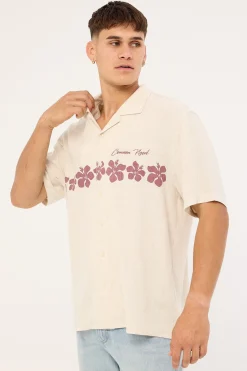 Aloha Linen Resort Shirt Natural