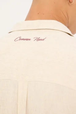 Aloha Linen Resort Shirt Natural