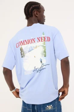 Alps Heavyweight Boxy Tee Washed Jacaranda