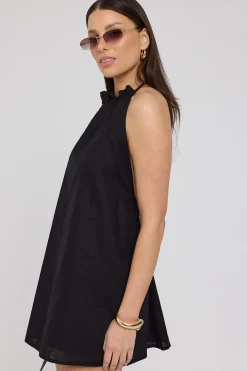 Alysse Halter Dress Black