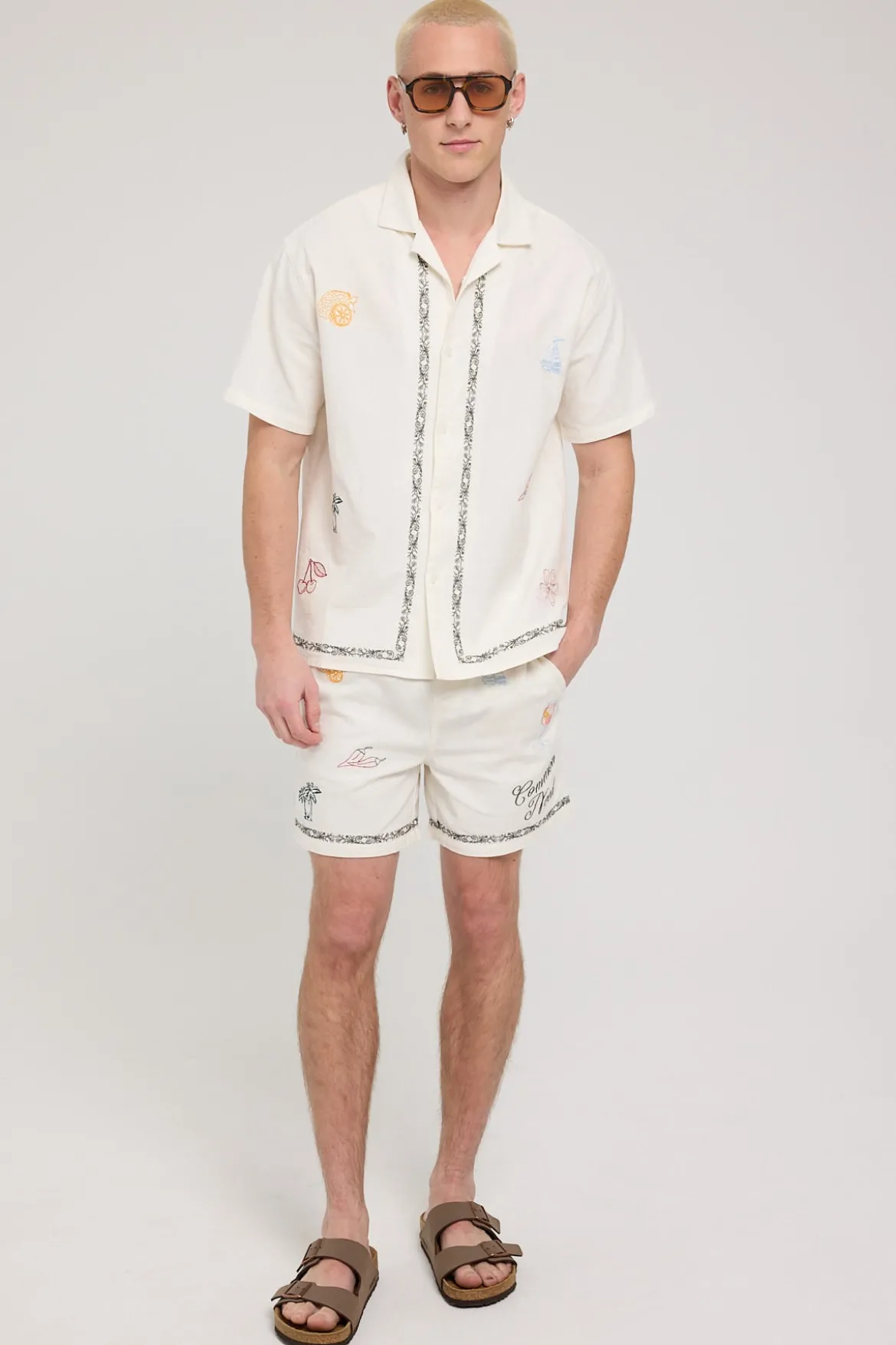 Amalfi Embroidered Short Ecru