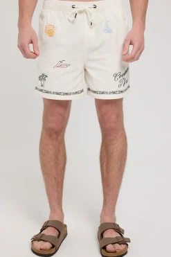 Amalfi Embroidered Short Ecru
