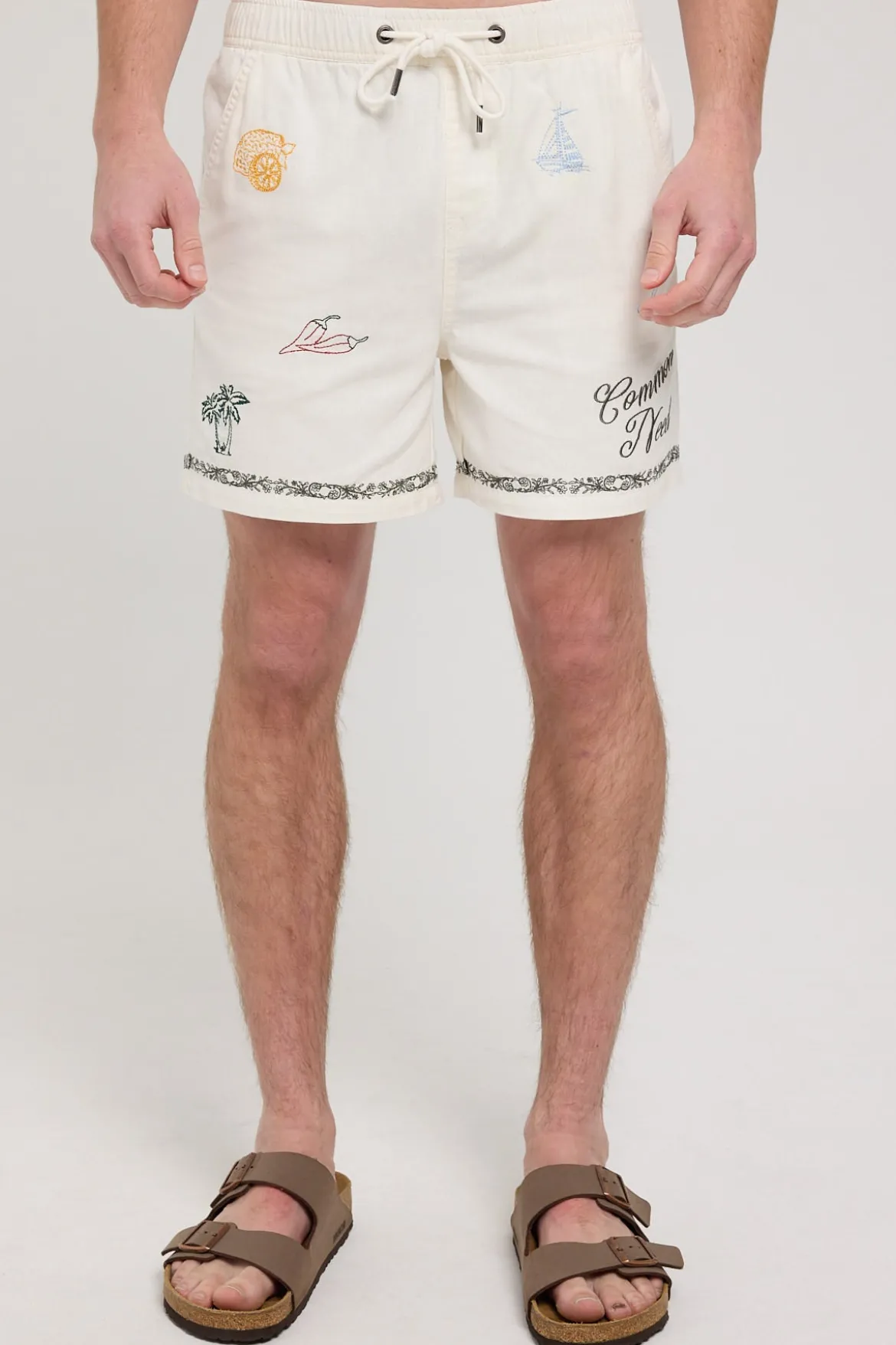 Amalfi Embroidered Short Ecru