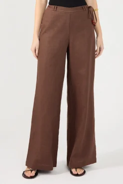 Amber Linen Pant Brown