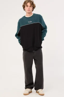 Ambient Connections Oversize Polar Fleece Crew Deep Teal