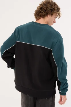 Ambient Connections Oversize Polar Fleece Crew Deep Teal