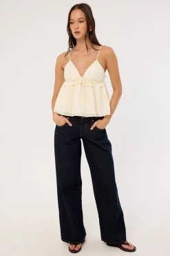 Amie Frill Cami Top Off White