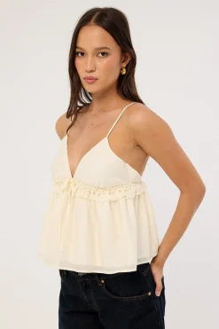 Amie Frill Cami Top Off White