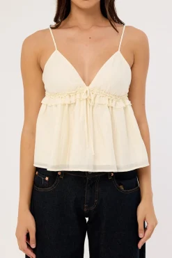 Amie Frill Cami Top Off White