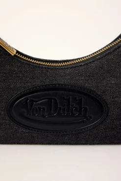 Amy Dirty Denim Shoulder Bag Dirty Black