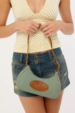 Amy Dirty Denim Shoulder Bag Dirty Denim