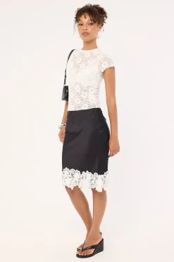 Anchored Midi Skirt Noir