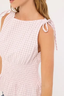 Andie Ruched Tie Top Pink