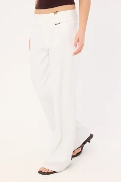 Anni Belted Pant White