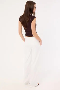 Anni Belted Pant White