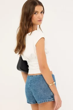 Anouk Denim Skort Mid Blue Denim