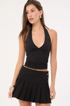 Anya Pleated Skirt Black