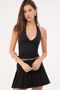 Anya Pleated Skirt Black