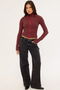 Apex Jacket Crimson Stripe
