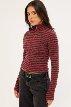 Apex Jacket Crimson Stripe
