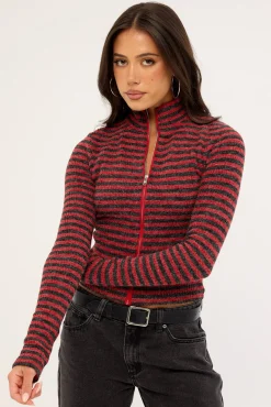 Apex Jacket Crimson Stripe