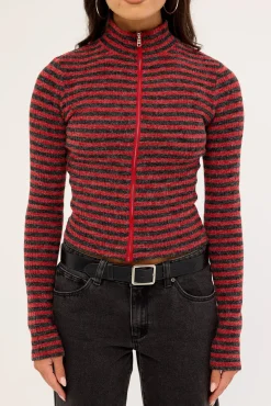 Apex Jacket Crimson Stripe