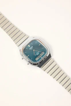 AQ240E-3A Duo Watch Silver/Teal