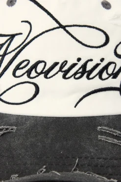 Arcane Distressed Trucker Cap Washed Black/White